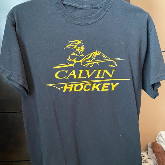 Hanes Other - Calvin College Golden Knights Hockey Tee